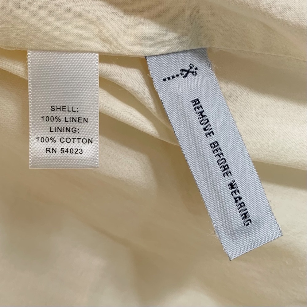 Banana Republic Cream 100% Linen Crop Jacket - Picture 8 of 8